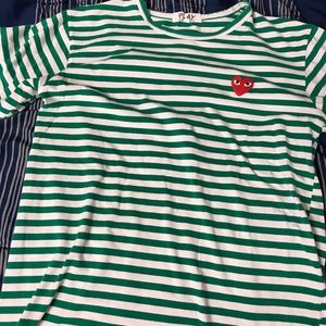 striped comme des garçon shirt, size XL
